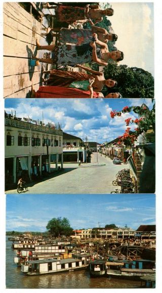 Malaysia Sibu Sarawak 3 Postcards