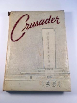 1951 Woodrow Wilson High School Dallas Texas Crusader Yearbook State Fair Theme