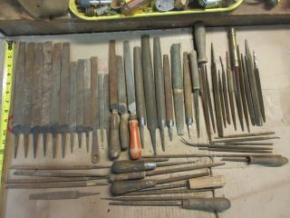 54 Metal & Wood Files Arcade Heller,  Black Diamond,  Old Blacksmith Tools