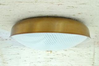 Vtg 60s Mid Century Modern Flying Saucer Spaceship Ceiling Light Fixture Unwired