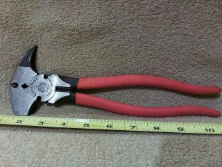 Crescent Tool Co.  1936 - 10 Fence Tool 10 " Pliers Made In Jamestown Ny Usa Vintage
