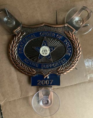 Fop Active Supporter Shield Support Law Enforcement Rare Item