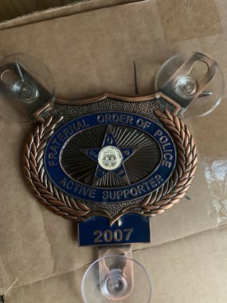 FOP Active Supporter Shield Support Law Enforcement Rare Item 2