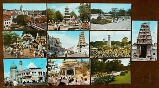 Singapore Postcards X 10,  All Unposted From The 1960s,  Pub By,  A.  S.  M.  K.  & Co
