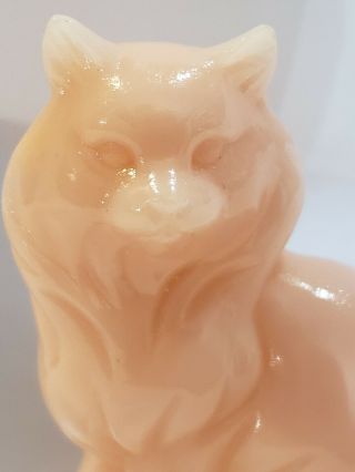 RARE The Franklin Curio Cabinet Cats Pink Alabaster Cat 2