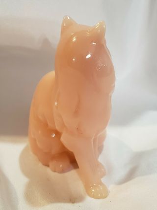 RARE The Franklin Curio Cabinet Cats Pink Alabaster Cat 6