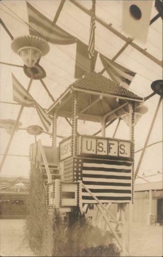 Rppc Pomona,  Ca Us Forest Service Lookout Tower - Los Angeles County Fair Postcard