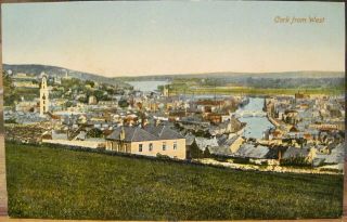 Irish Postcard Cork City From West Ireland River Lee Co Cork Valentine Ser 8 - 1