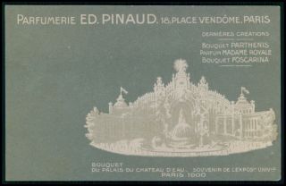 Advertising Ed Pinaud Perfume Shop In Paris 1900s Embossed Postcard Jj