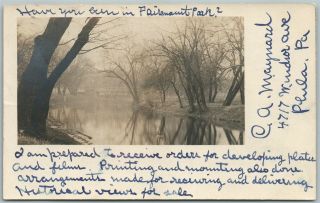 Philadelphia Pa Fairmont Park 1906 Antique Real Photo Postcard Rppc