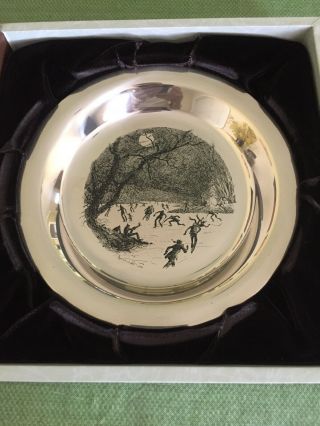 James Wyeth " Along The Brandywine " Sterling Silver Collector Plate,  8 ",