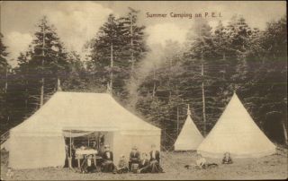 Summer Camping Pei Prince Edward Island Tuck Charlottetown 1023 Postcard