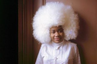 L10 Ii Amateur 35mm Slide - Photo - Black Woman With Big White Hair - 1969