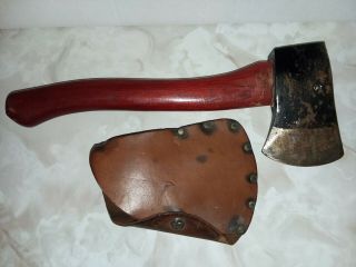 Vintage Plumb Axe Official Boy Scouts Of America Hatchet With Leather Cover