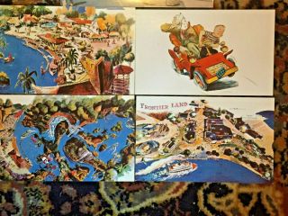 4 Vintage Disneyland Postcards Frontierland & Adventureland
