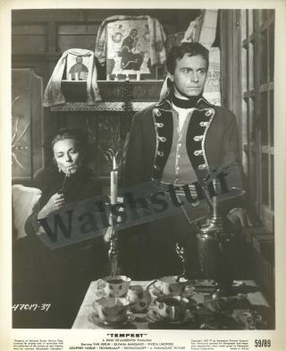Van Heflin - Silvano Mangano Star " The Tempest " 1959 Param Film 8x10 B&w Photo