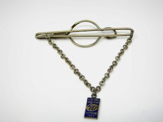 Vintage Tie Bar Clip: 1937 Great Lakes Exposition Cleveland Chain Design