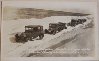 1927,  Chryslers From The Ice - Bound City Of Bangor Enroute To Copper Harbor Mich