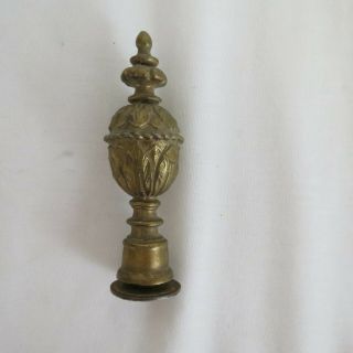 Antique Lamp Finial Brass 3 1/4 In