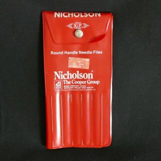 Vintage 3755 Set of Nicholson Round Handle Needle Files 11 Swiss Made Files 2