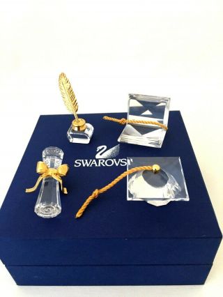 Swarovski Crystal Memories Graduation Gift Set Diploma Hat Ink Well 2