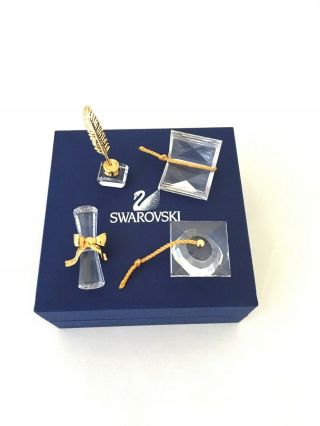 Swarovski Crystal Memories Graduation Gift Set Diploma Hat Ink Well 3