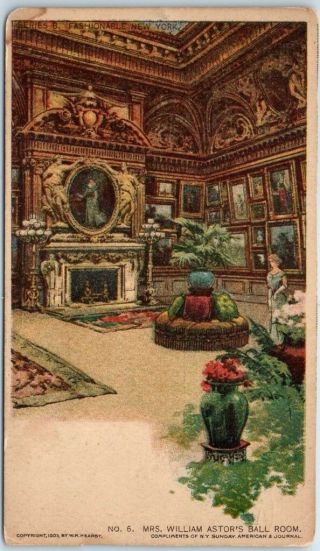 C1900s York City Postcard " Mrs.  William Astor 