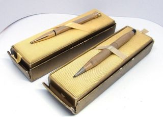 Two Vintage Cross Atx Gold Filled Mini Mechanical Pencils (boxes)