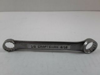 Vintage Craftsman Stubby Double Box End 43864 - Vv - Sae Wrench 1/2 " - 9/16 "