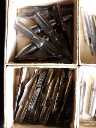 Vintage Box of Hunts Assorted Pen Nibs 6