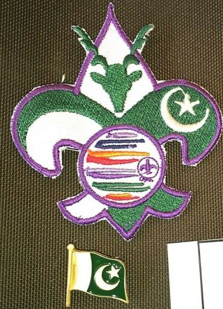 A9154 24th World Scout Jamboree 2019 Bsa Usa Pakistan Contingent Patch/pin Set