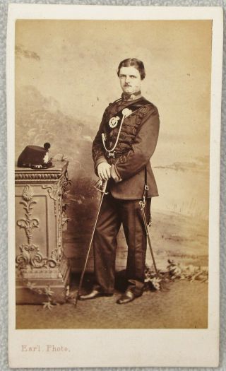 Cdv Worcestershire Rifle Volunteer Soldier Worcester Antique Photo Victorian