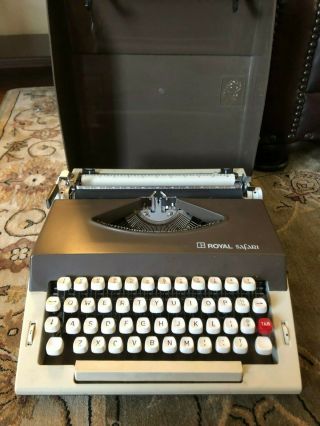 Vintage Royal Safari Portable Typewriter With The Case -