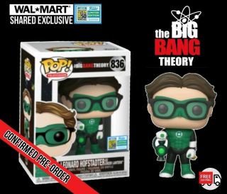 Funko Pop Big Bang Theory Leonard As Green Lantern Sdcc 2019 Shared Confirmed