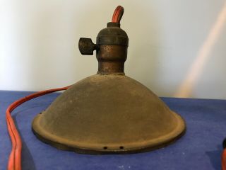 Vintage Industrial Hanging Machine Lamp Circle F Socket Paddle Switch 7 