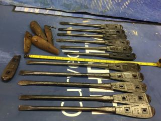 Antique 11 Piece Perfect Handle Screwdrivers Parts,  10.  5 To 15.  5 Inches Long
