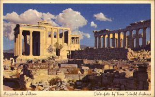 Acropolis At Athens Greece Trans World Airlines Twa Aviation Advertising 1930s
