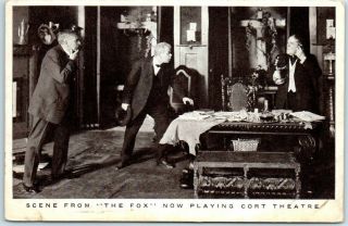 Vintage Chicago Advertising Postcard " The Fox " Play At Cort Theatre 1910s