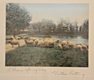 Wallace Nutting Hand Colored Photograph " A Warm Spring Day " Signed