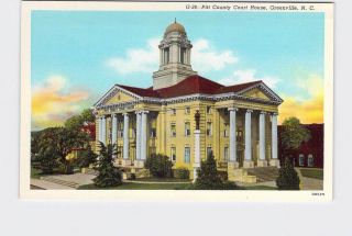 Vintage Postcard North Carolina Greenville Pitt County Court House Exterior