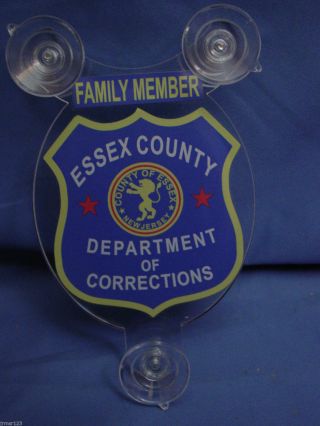 Essex County Nj Of Dept.  Ofcorrection Nj Family Member Car Shield Pba Fop - Doc