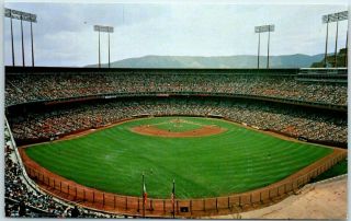 San Francisco Giants Baseball Postcard Candlestick Park Panorama View C1970s