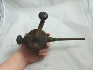 Valve Lapping Tool Antique Wooden Handle Hand Crank Cast Iron Automotive Use