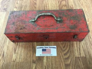 Vintage Snap On Tools Usa Kra - 251a 18.  5”x6.  5”x5” Red Metal Toolbox H30