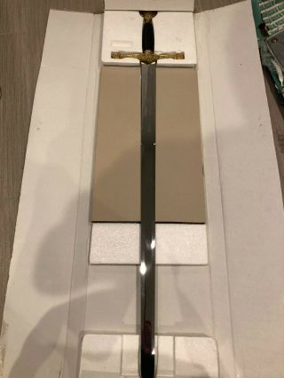 Medieval Knights Sword Excalibur King Arthur Golden From The Stone Collectible
