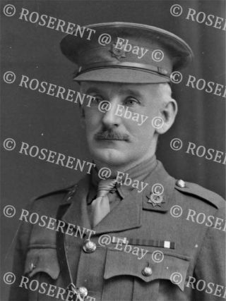 1916 Army Service Corps - Lt Col Eardly Brooke DSO 2 glass negative 22 by 16cm 2