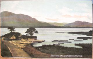 Irish Postcard Killarney Lower Lake From Hotel Ireland Boats Lawrence Saxony