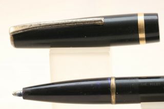 Vintage Biro Miles Martin Pen Co.  Ballpoint Pen,  Black & Gold Trim