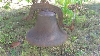 1880s 16 " Cs Bell Co.  No2 With Yoke Cast Iron School / Farm Local Pick Up Only