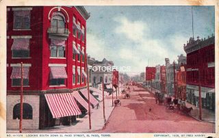 El Paso Texas - Early Card By Fred Harvey Posted In Langtry